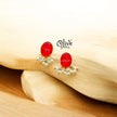 Golden Brass Earrings - 162