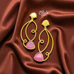 Golden Brass Earrings - 200