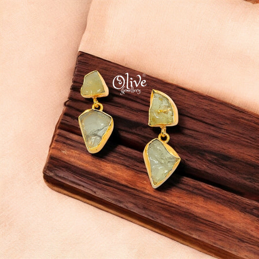 Golden Brass Earrings - 210