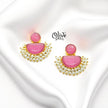 Golden Brass Earrings - 223