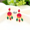 Golden Brass Earrings - 238