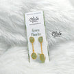 Golden Brass Earrings - 274