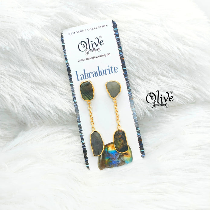 Golden Brass Earrings - 274