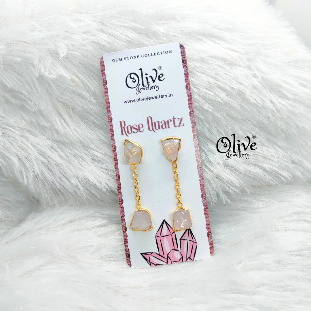 Golden Brass Earrings - 274