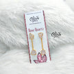 Golden Brass Earrings - 274