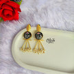 Golden Brass Earrings - 296 - Tanjore