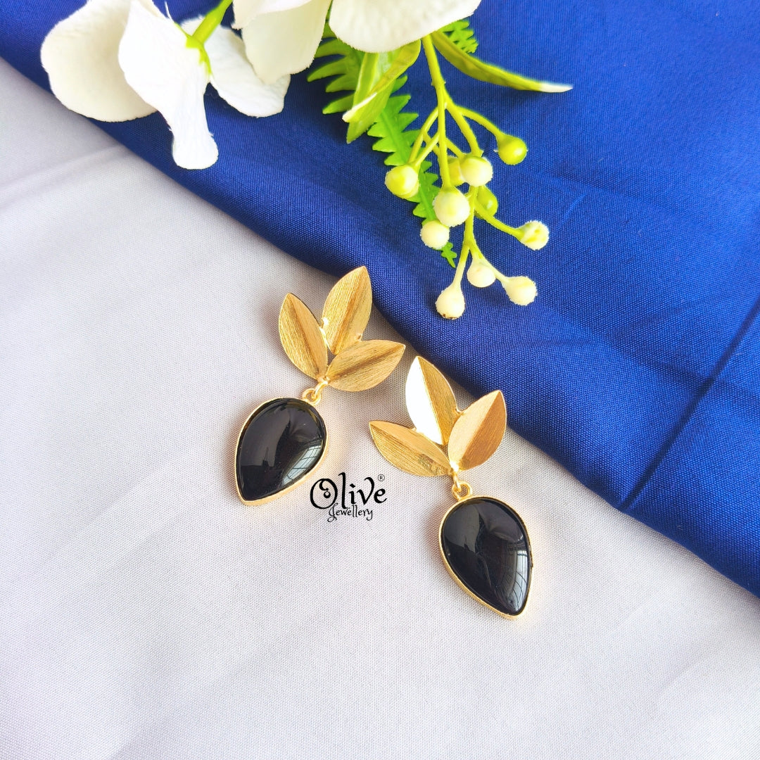 Golden Brass Earrings -320