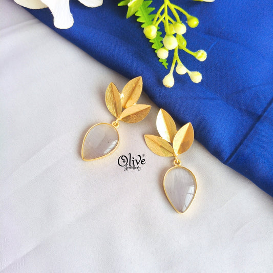 Golden Brass Earrings -320