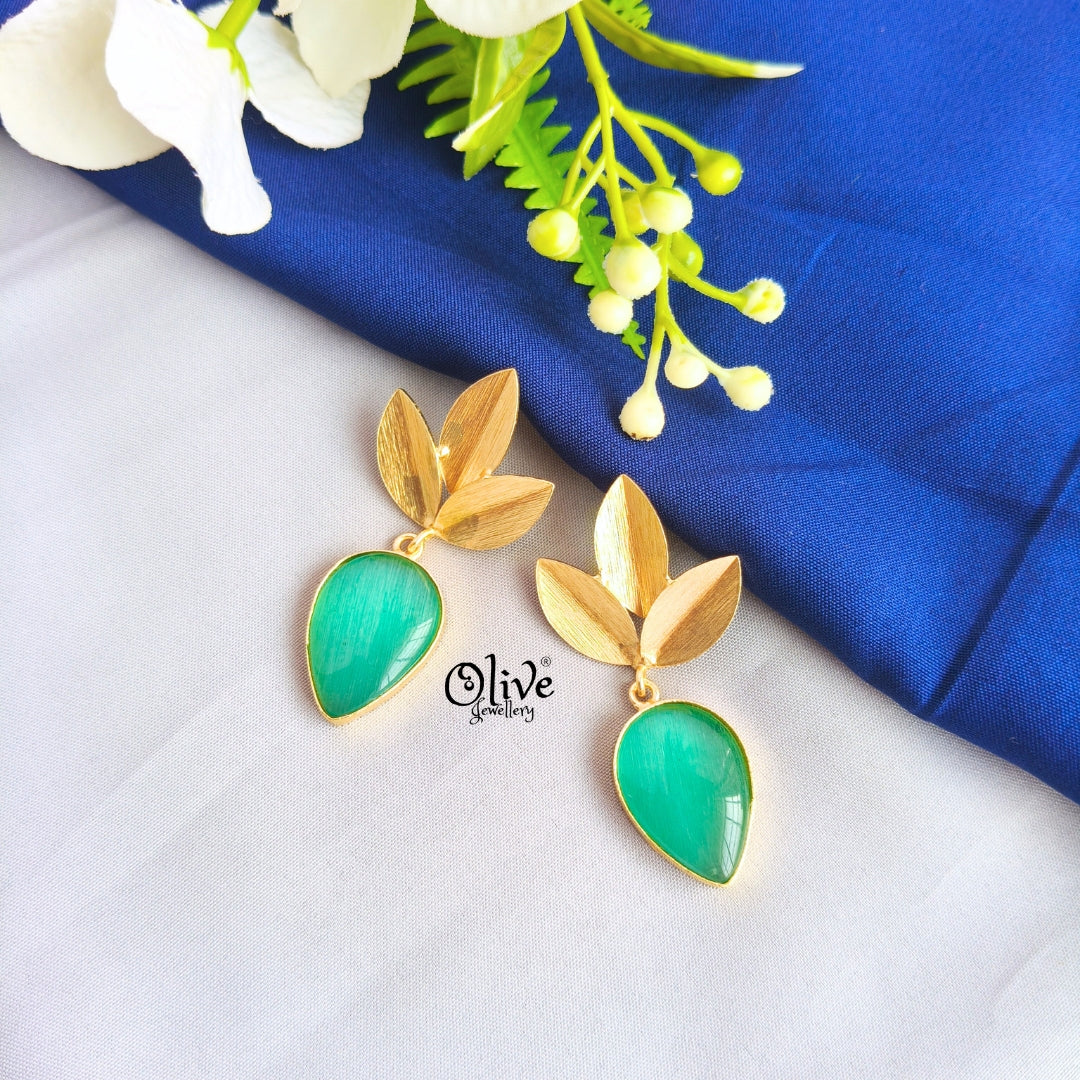 Golden Brass Earrings -320