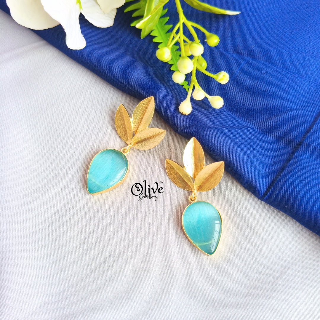 Golden Brass Earrings -320