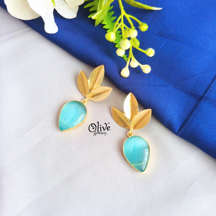 Golden Brass Earrings -320