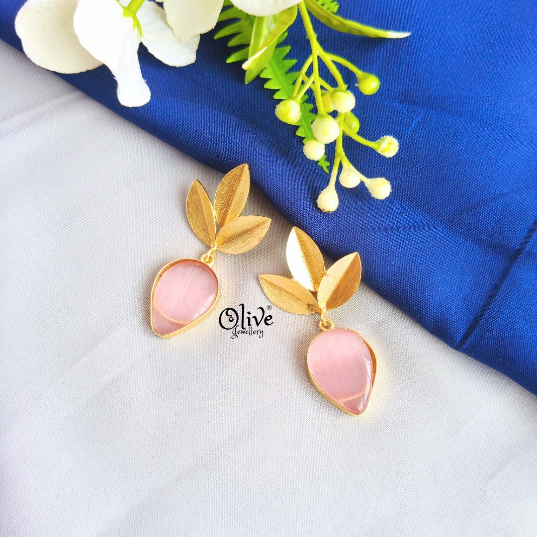 Golden Brass Earrings -320