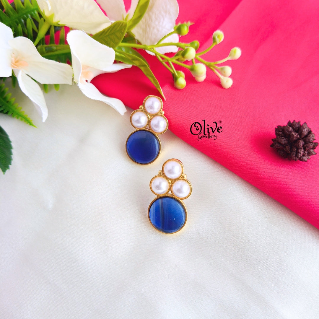 Golden Brass Earrings -328