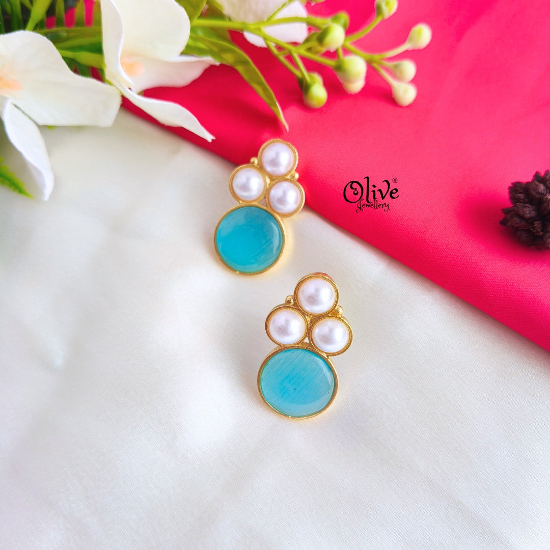 Golden Brass Earrings -328