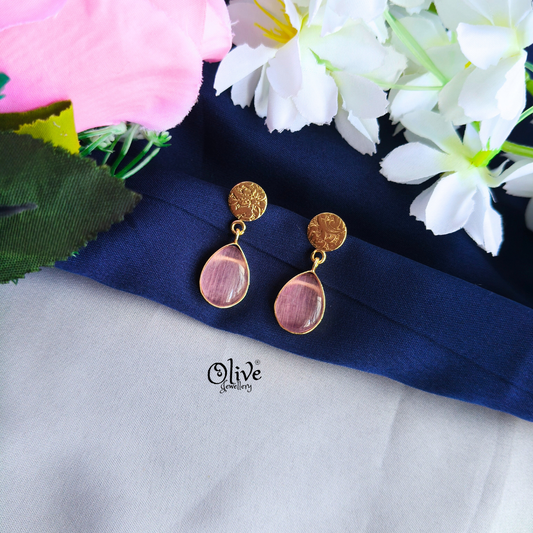 Golden Brass Earrings -339