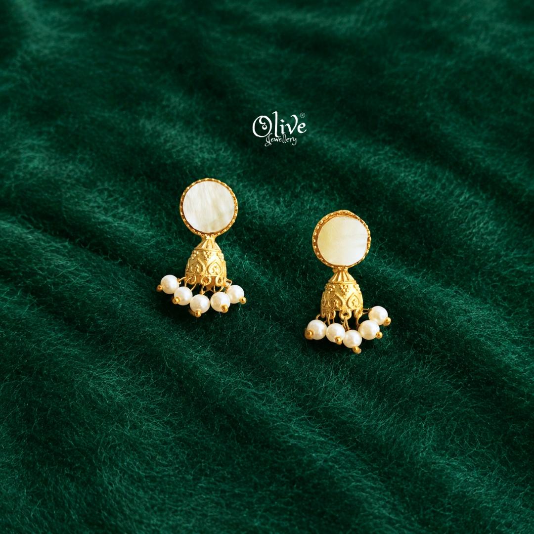 Golden Brass Earrings - 360