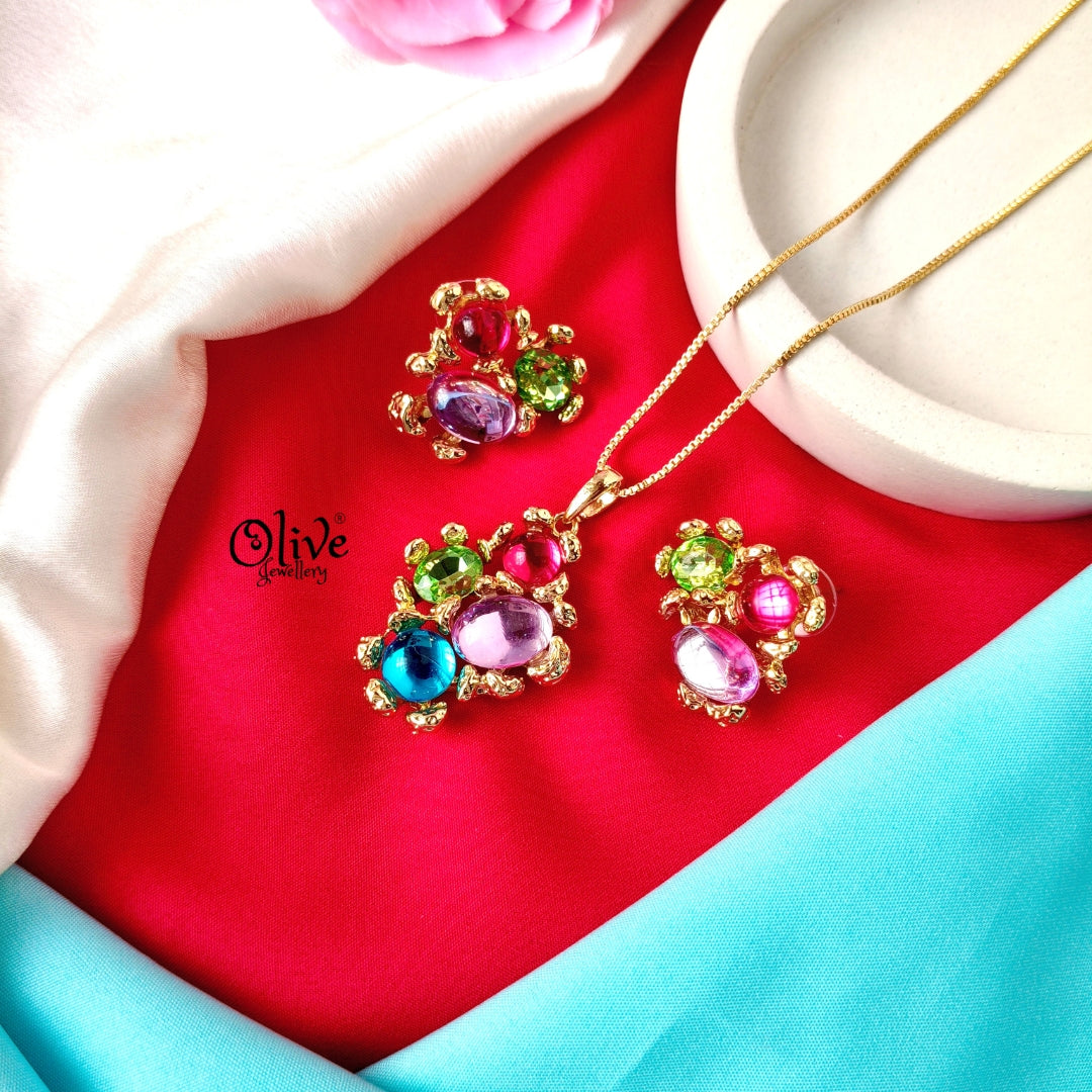 Glass Collection Pendant Set -003