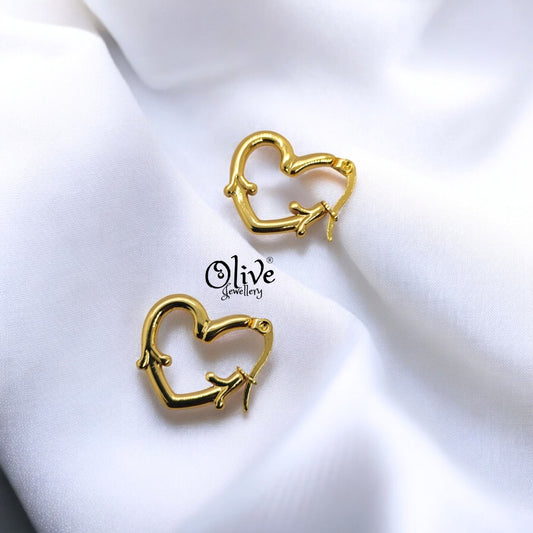 Golden Hoops Earrings - 4