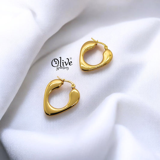 Golden Hoops Earrings - 8