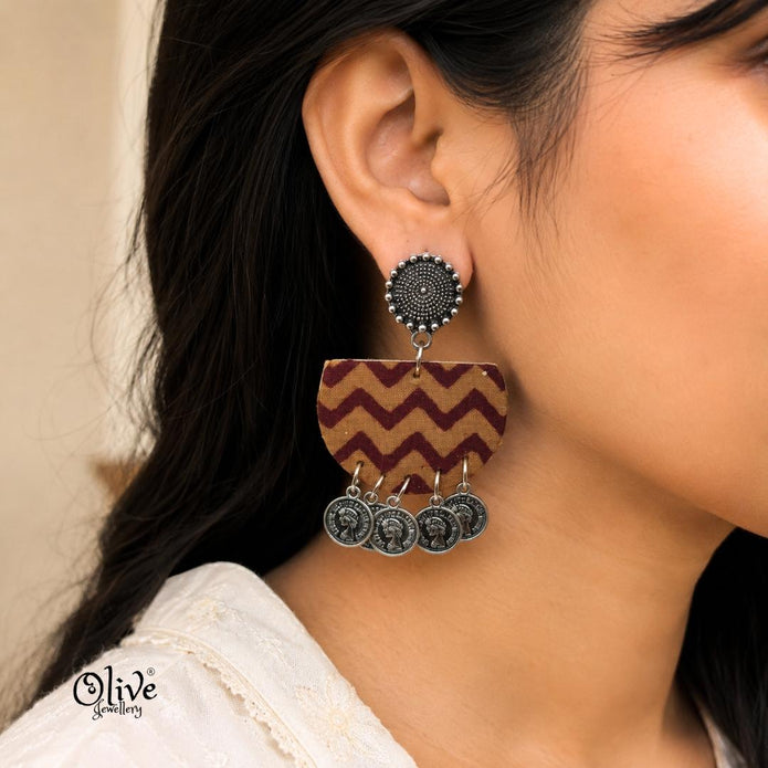 Handmade Kalamkari Earrings -065