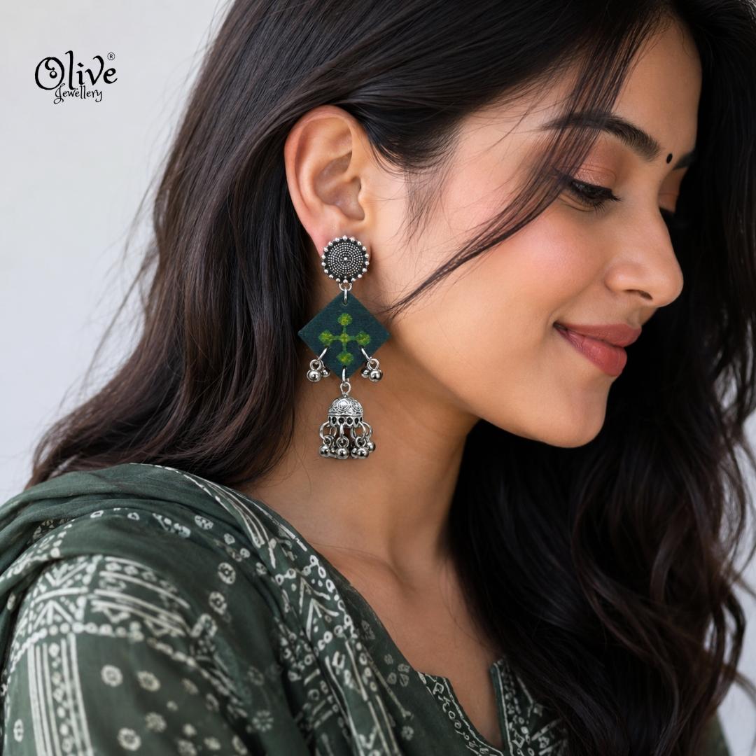 Handmade Kalamkari Earrings -068