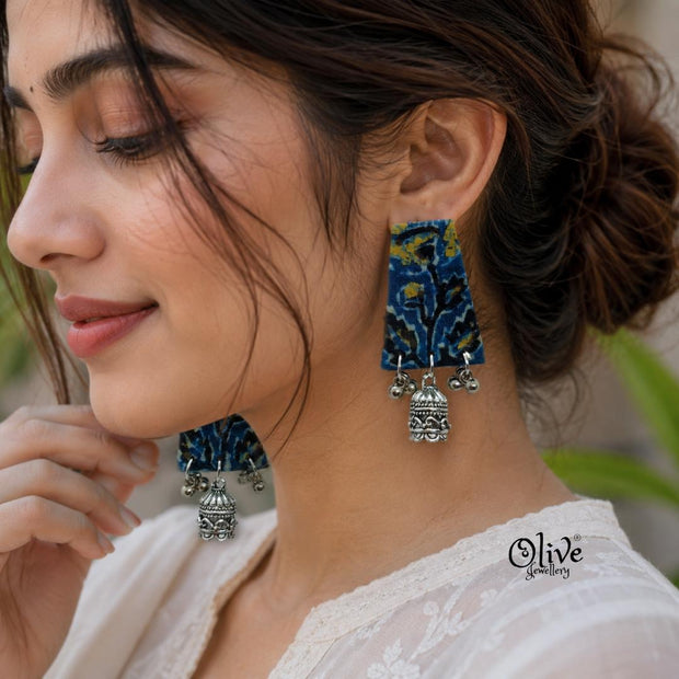 Handmade Kalamkari Earrings -073