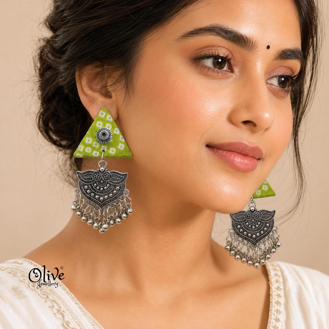 Handmade Kalamkari Earrings -074