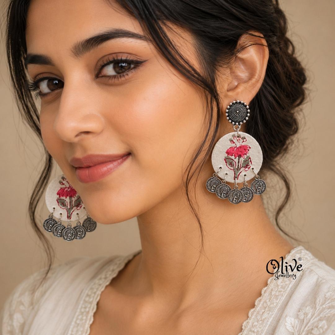 Handmade Kalamkari Earrings -075