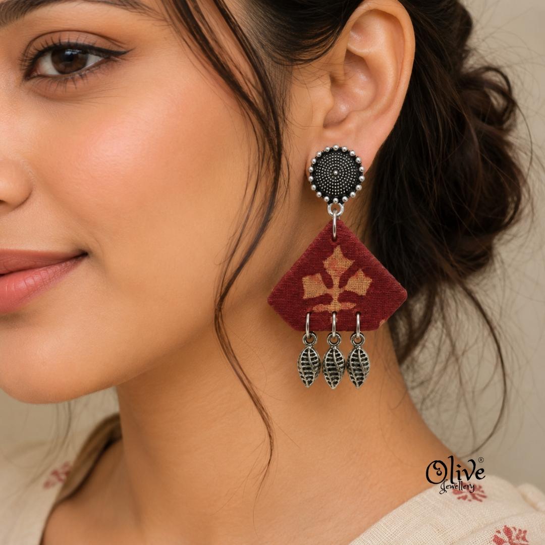 Handmade Kalamkari Earrings -076