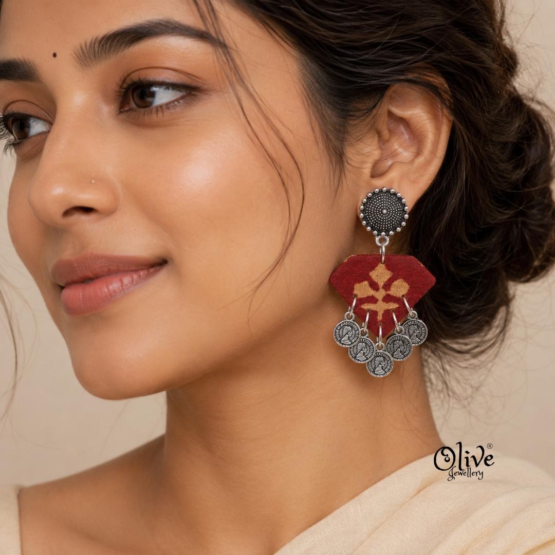 Handmade Kalamkari Earrings -078