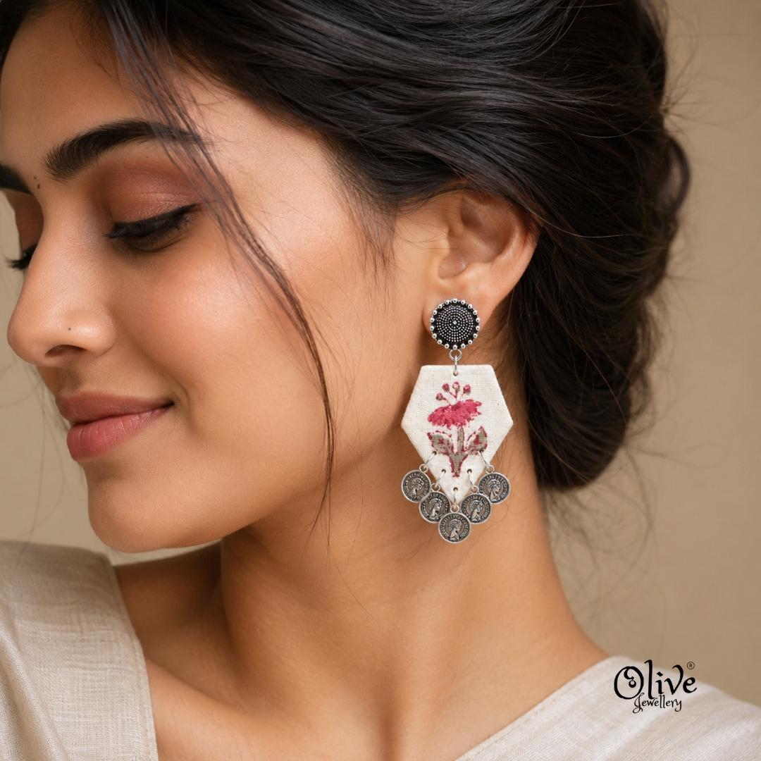 Handmade Kalamkari Earrings -081