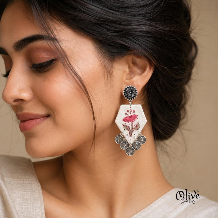 Handmade Kalamkari Earrings -081