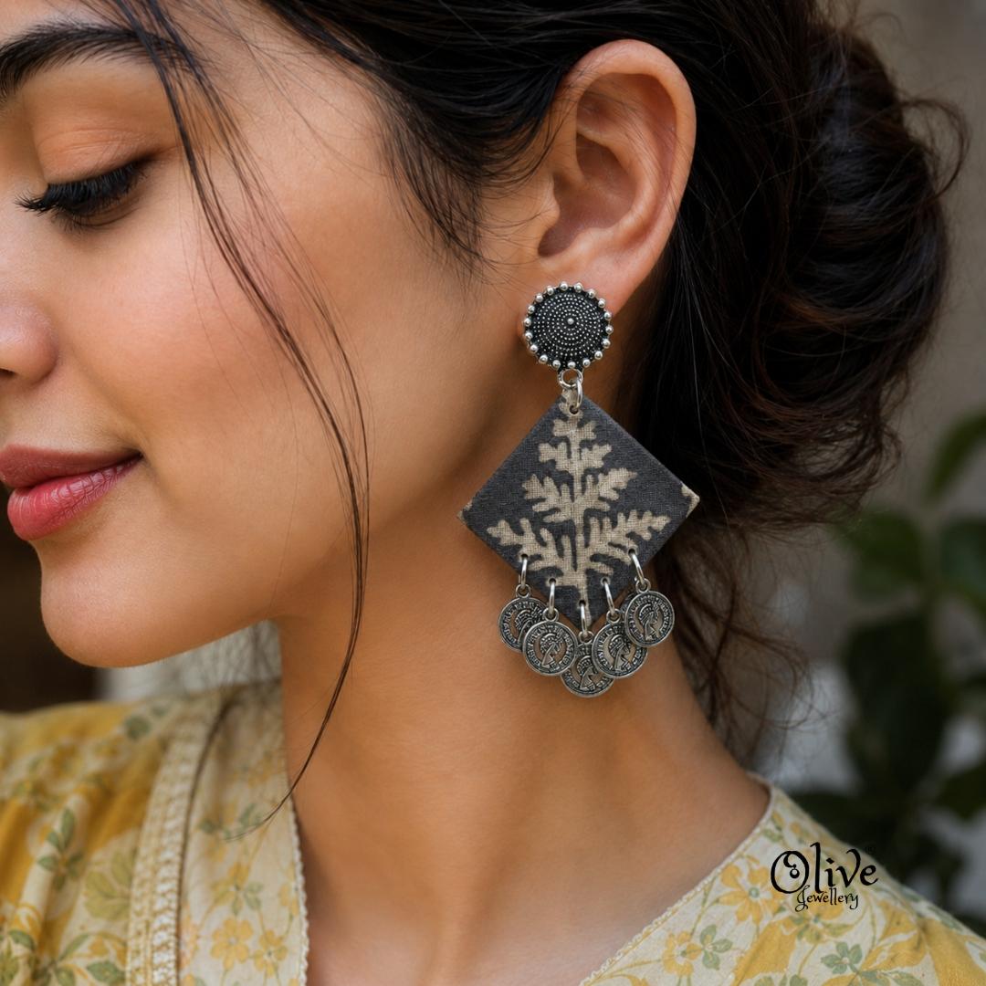 Handmade Kalamkari Earrings -084