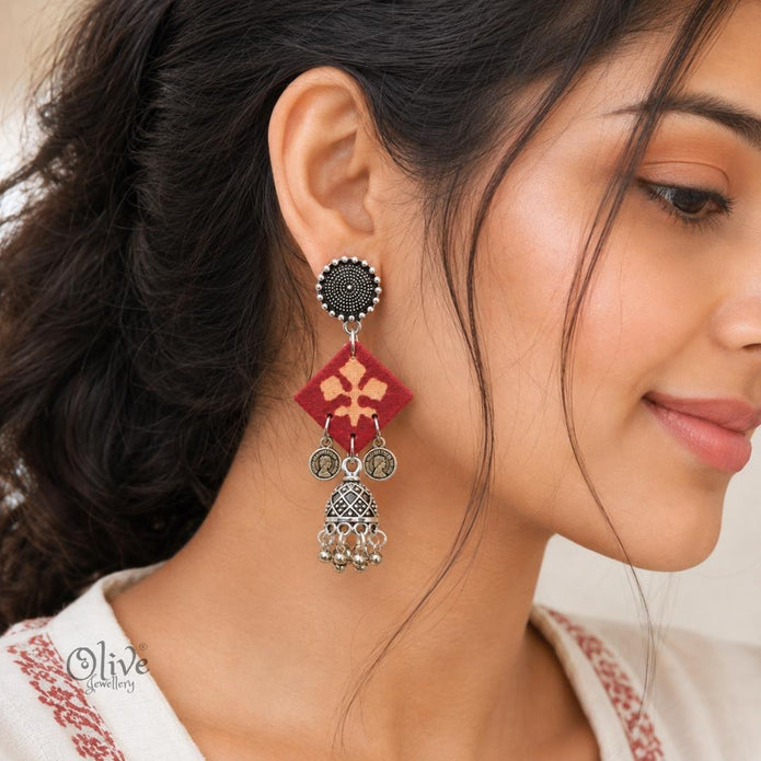 Handmade Kalamkari Earrings -086