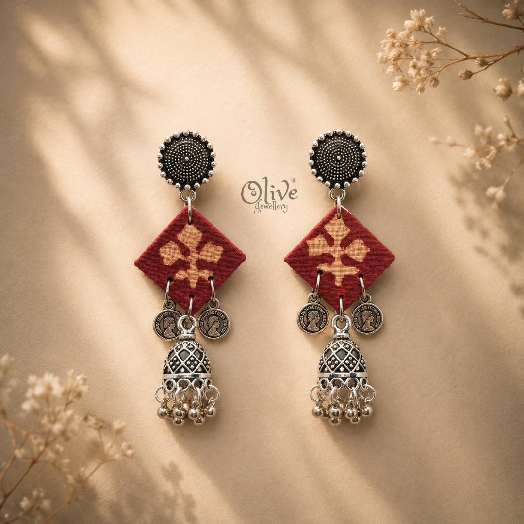 Handmade Kalamkari Earrings -086