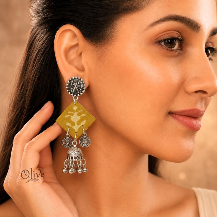 Handmade Kalamkari Earrings -091