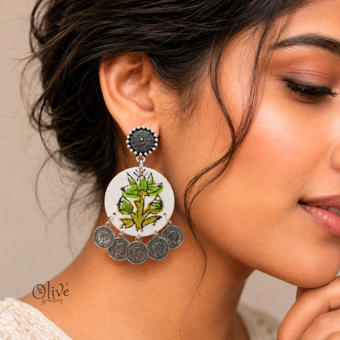 Handmade Kalamkari Earrings -092
