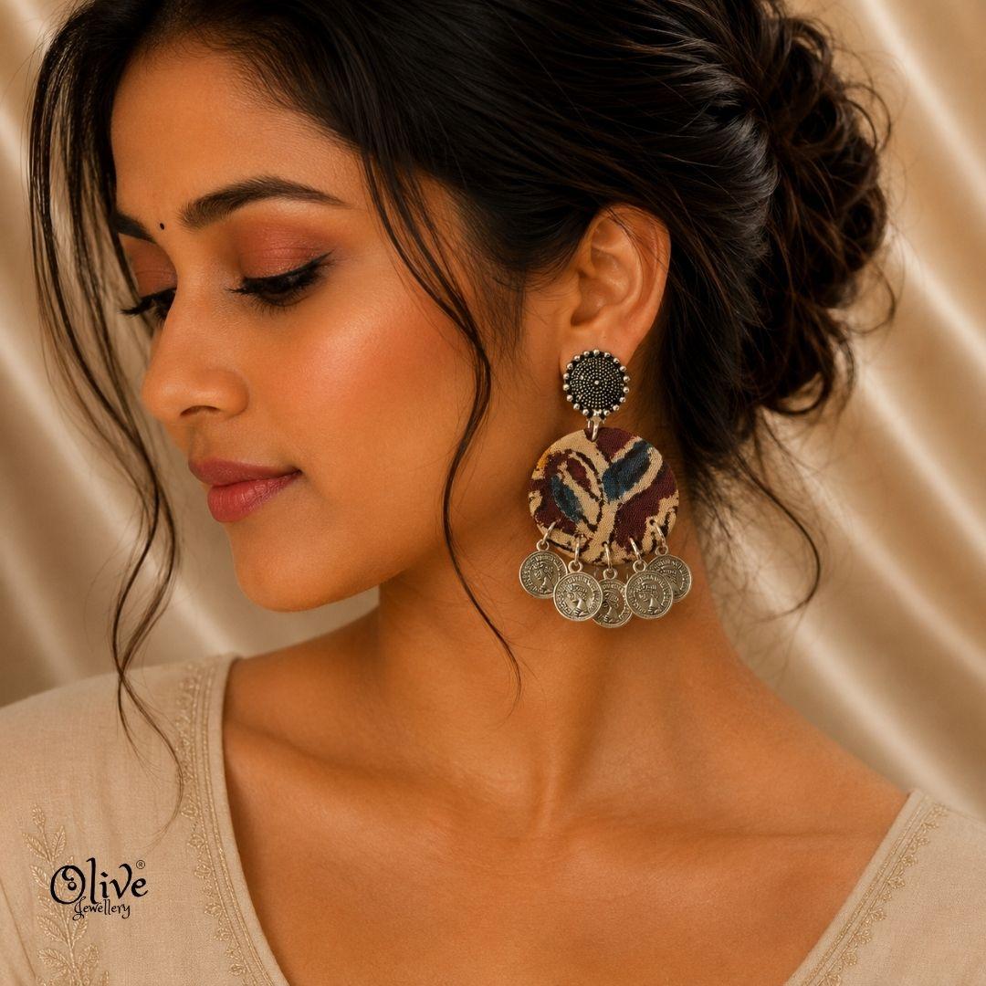 Handmade Kalamkari Earrings -112