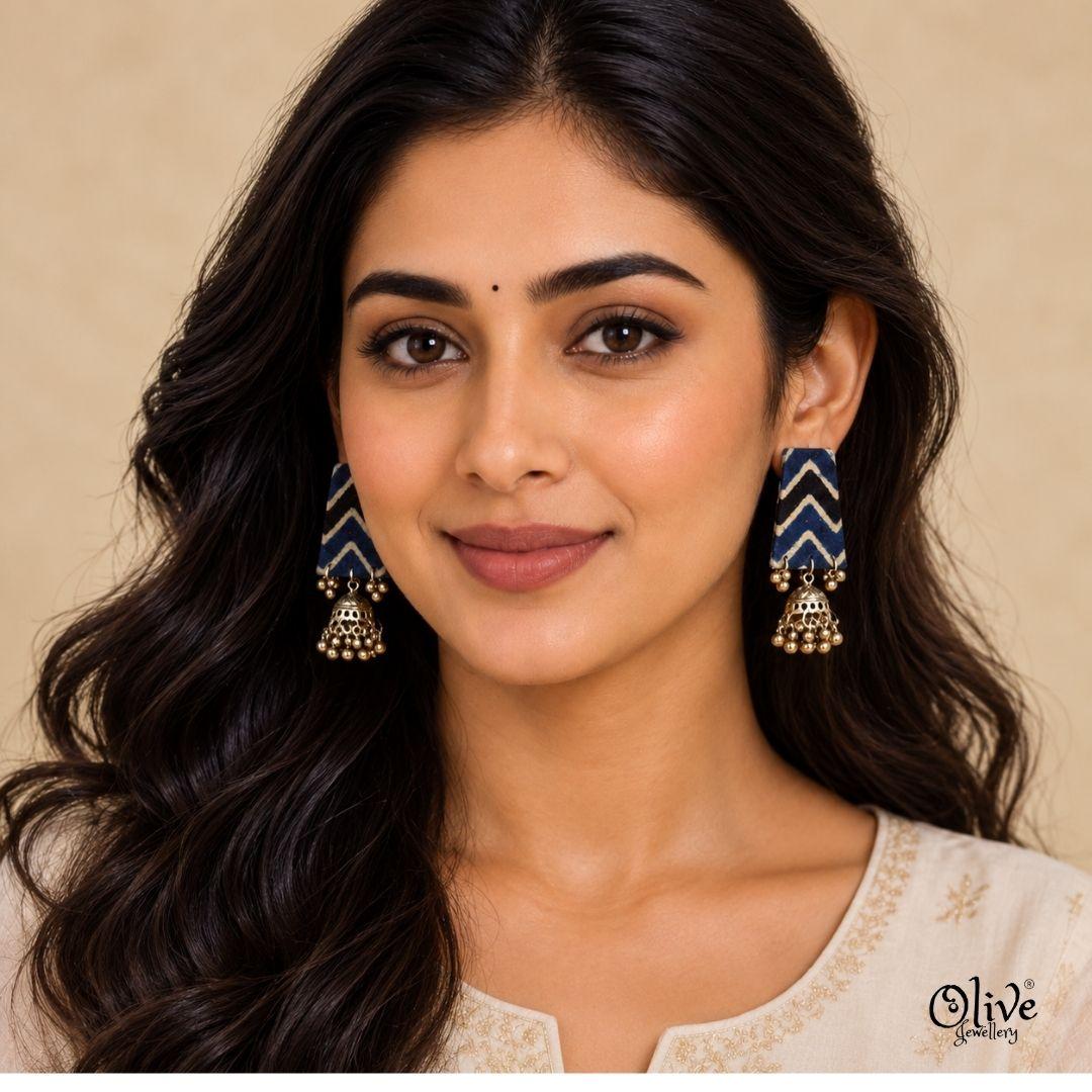 Handmade Kalamkari Earrings -113