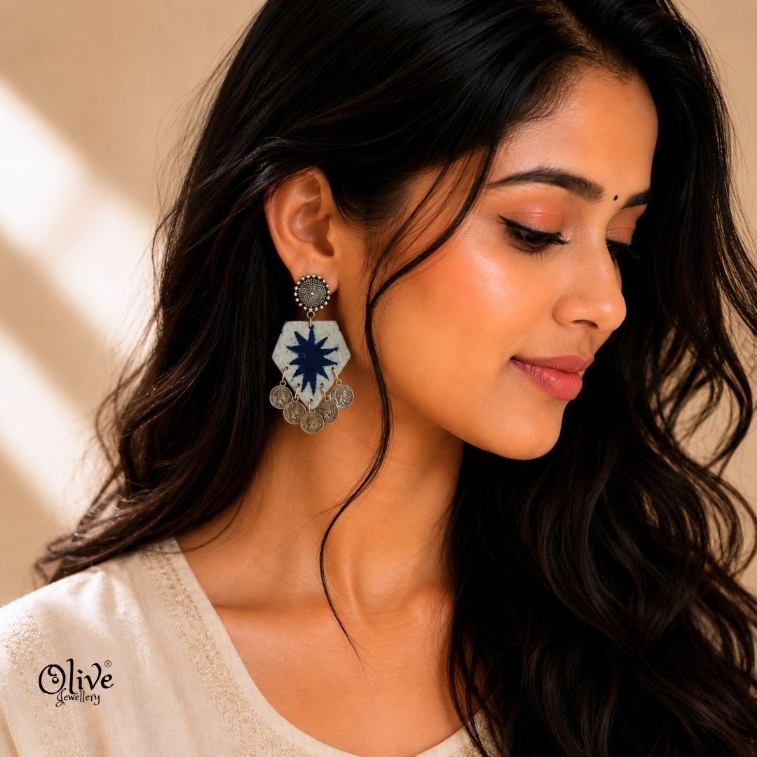 Handmade Kalamkari Earrings -119
