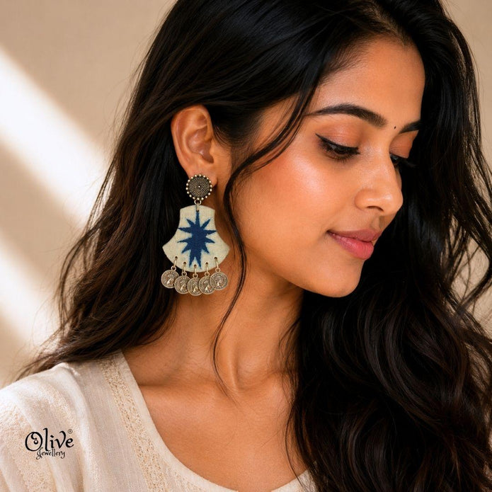 Handmade Kalamkari Earrings -123