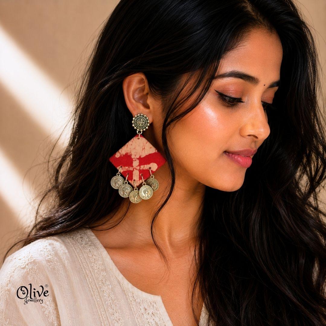 Handmade Kalamkari Earrings -127
