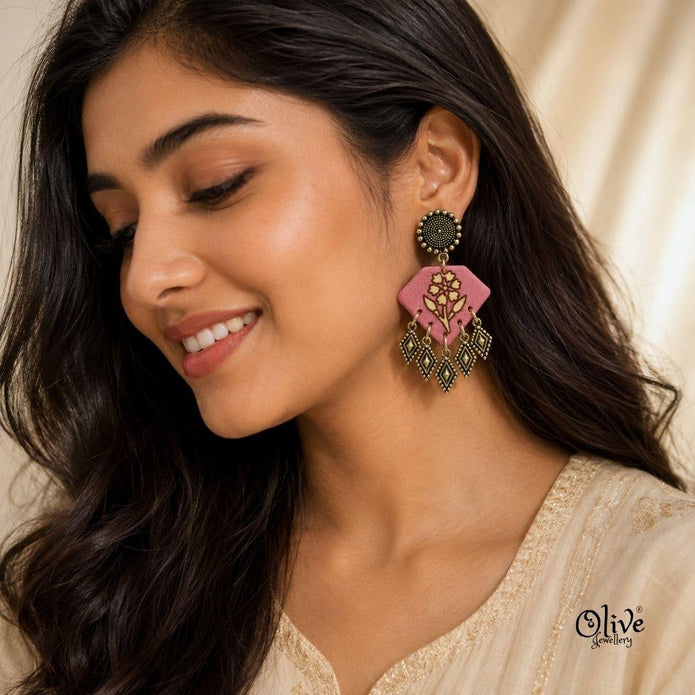 Handmade Kalamkari Earrings -135