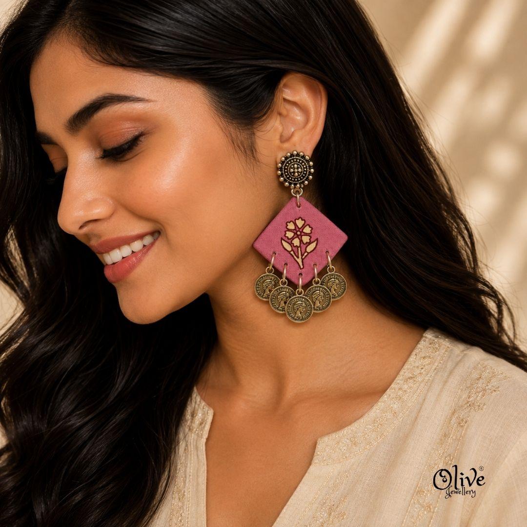 Handmade Kalamkari Earrings -142