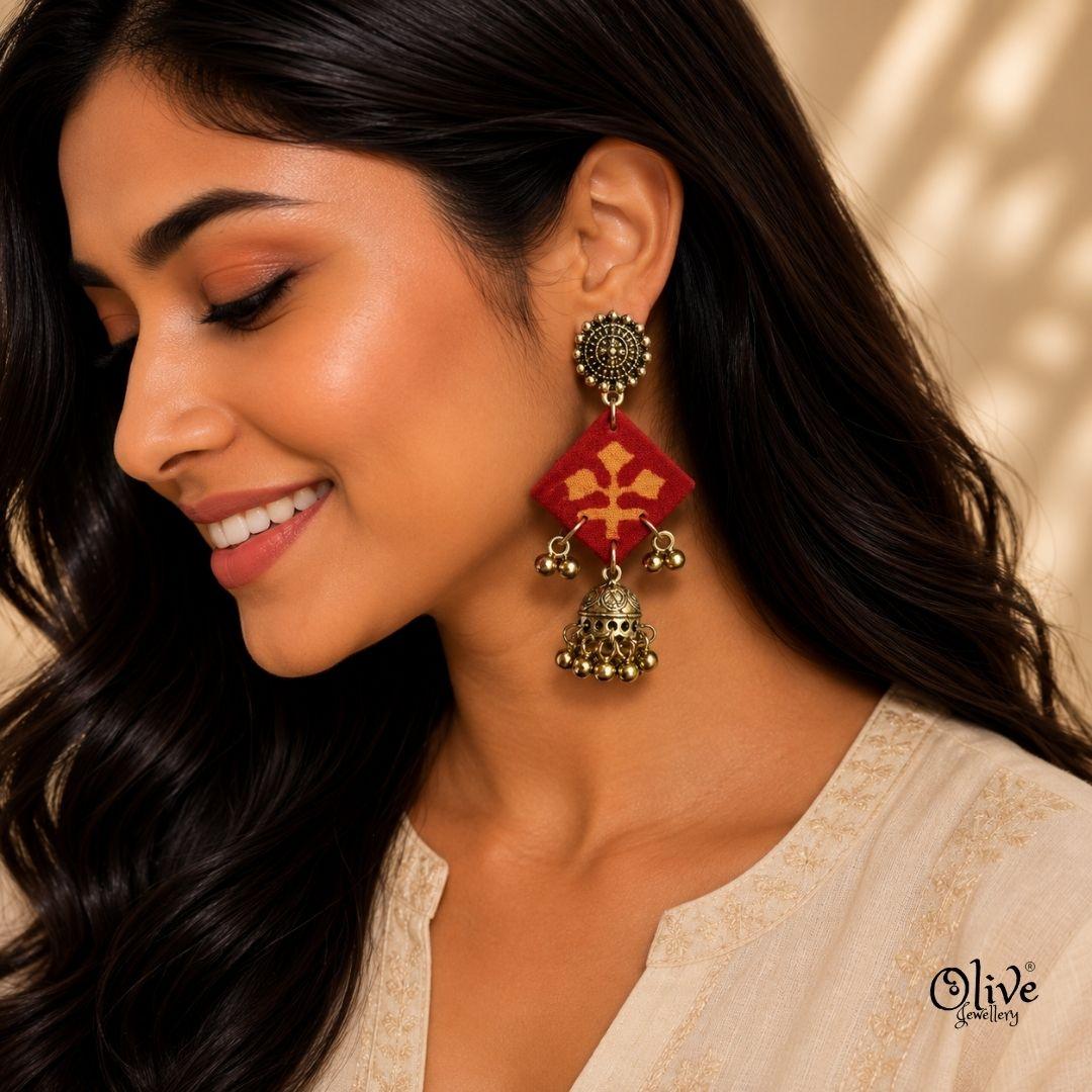 Handmade Kalamkari Earrings -146