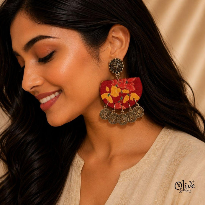 Handmade Kalamkari Earrings -147