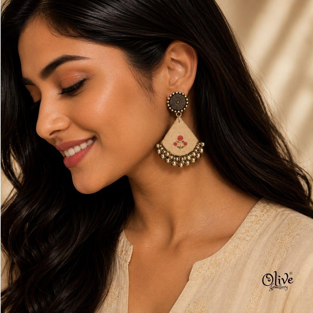 Handmade Kalamkari Earrings -156