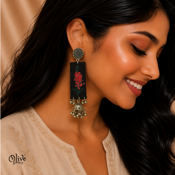 Handmade Kalamkari Earrings -158