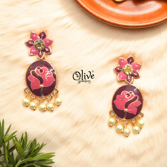 Meenakari Earrings - 4