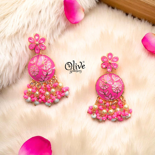 Meenakari Earrings - 17